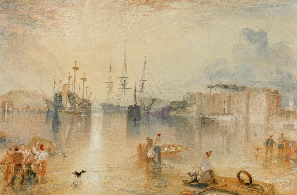 Upnor slott av Joseph Mallord William Turner