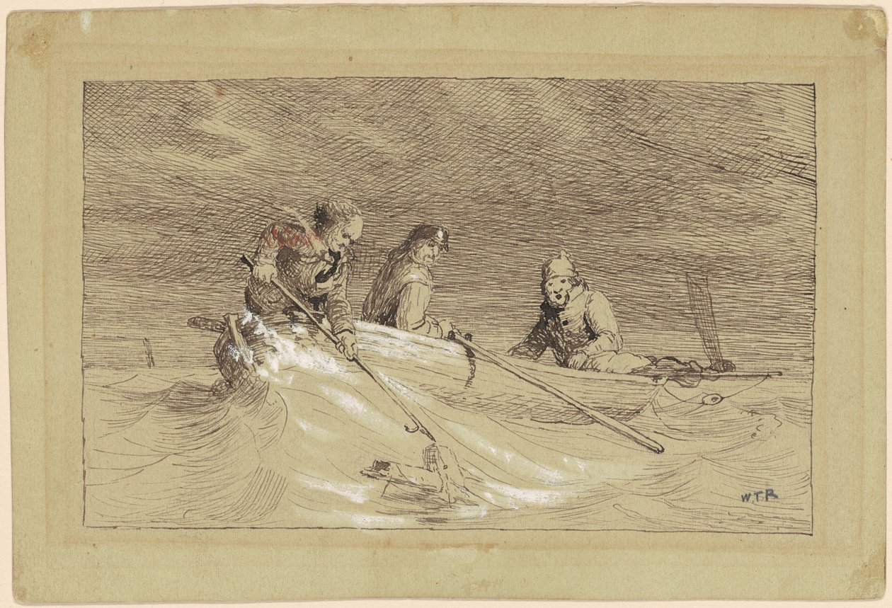 Studie for "Shad Fishing" av William Tylee Ranney