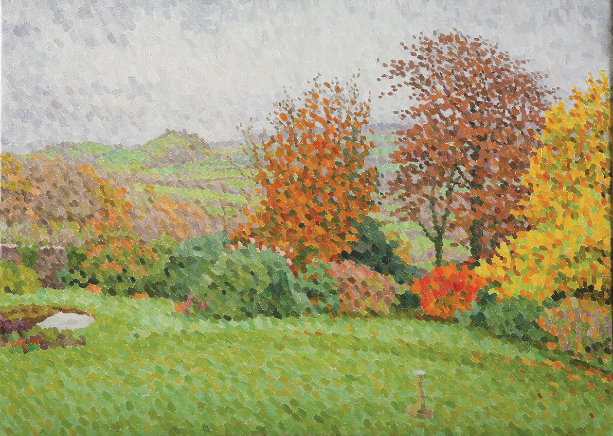 Høstlandskap, regn, 2007 (Olje på lerret) av William Wilkins