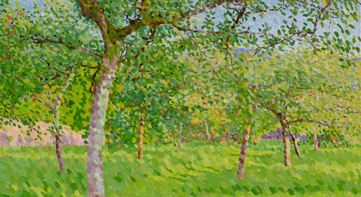 Orchard in Autumn, 2020 (olje på lerret) av William Wilkins