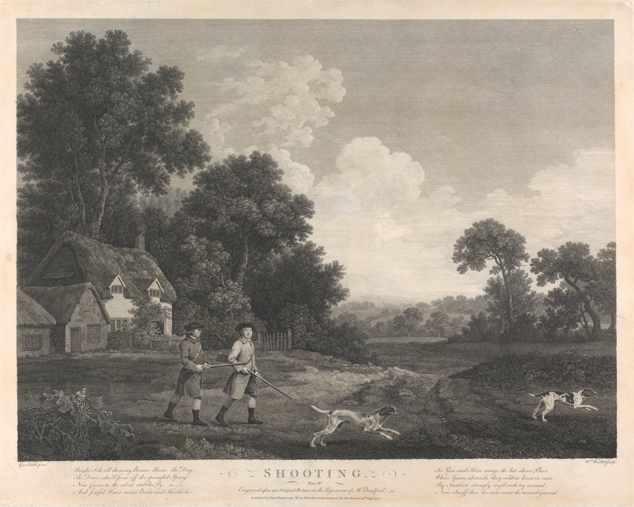 Skyting, Plate II av William Woollett