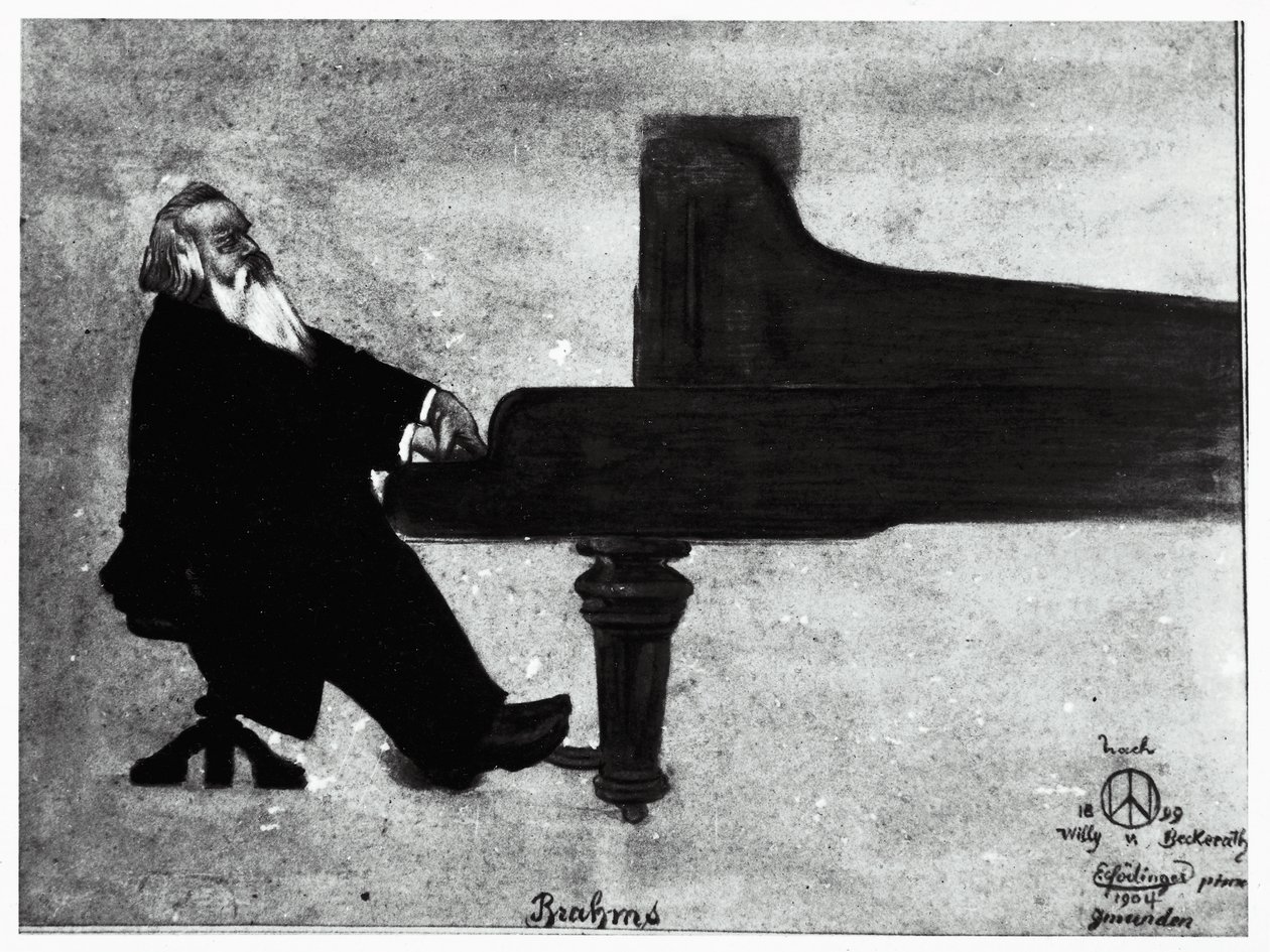 Den tyske komponisten Johannes Brahms (Hamburg av Willy von Beckerath
