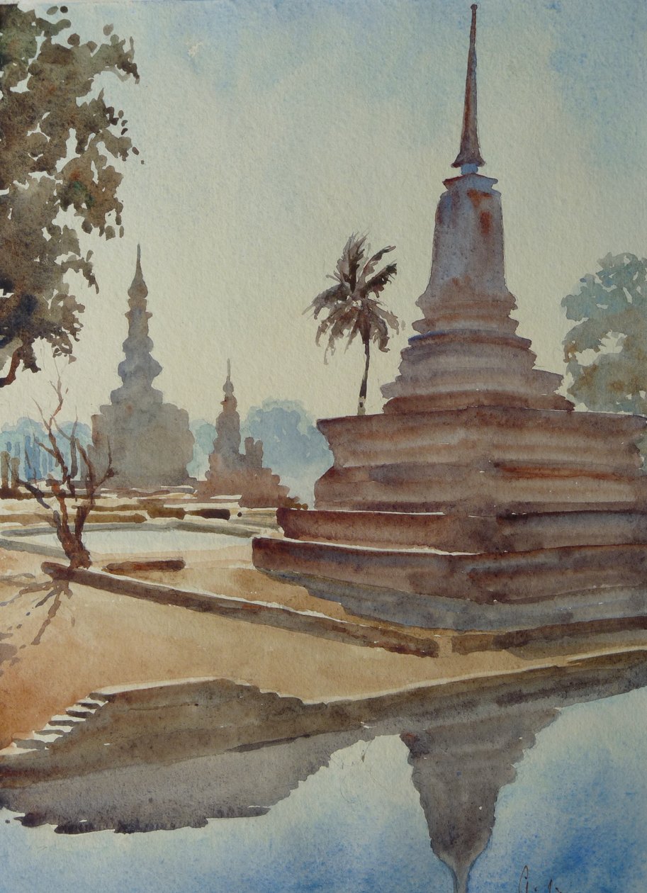 870 Sunrise, Wat Maharatat, Sukhotai av Wilson Clive