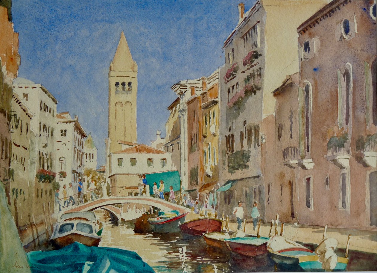 886 Ponte dei Pugni, ettermiddagssol av Wilson Clive