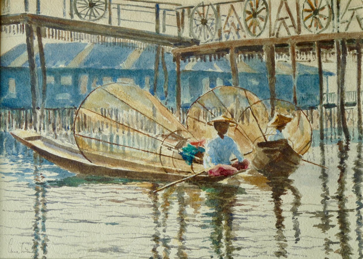 977 Legrowers i ro, Inle Lake av Wilson Clive