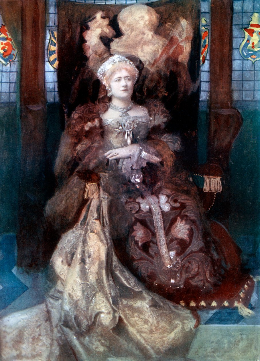 Ellen Terry i Henry VIII, c1902. av Window and Grove