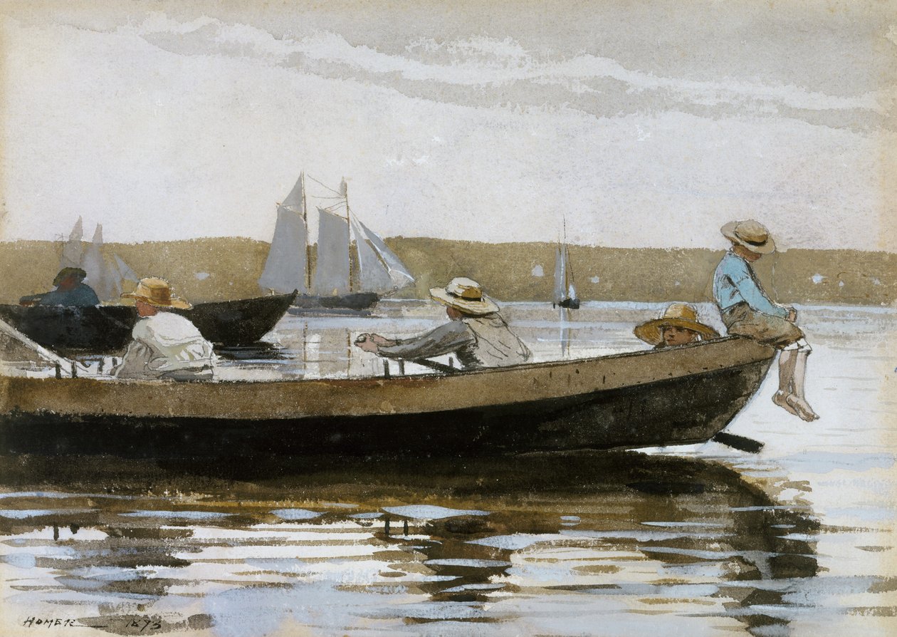 Gutter i en Dory av Winslow Homer