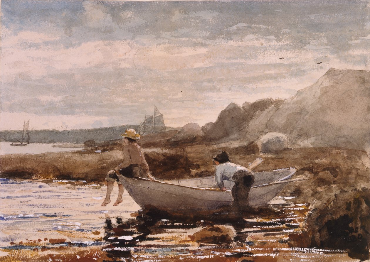 Gutter i en dory, 1880 av Winslow Homer