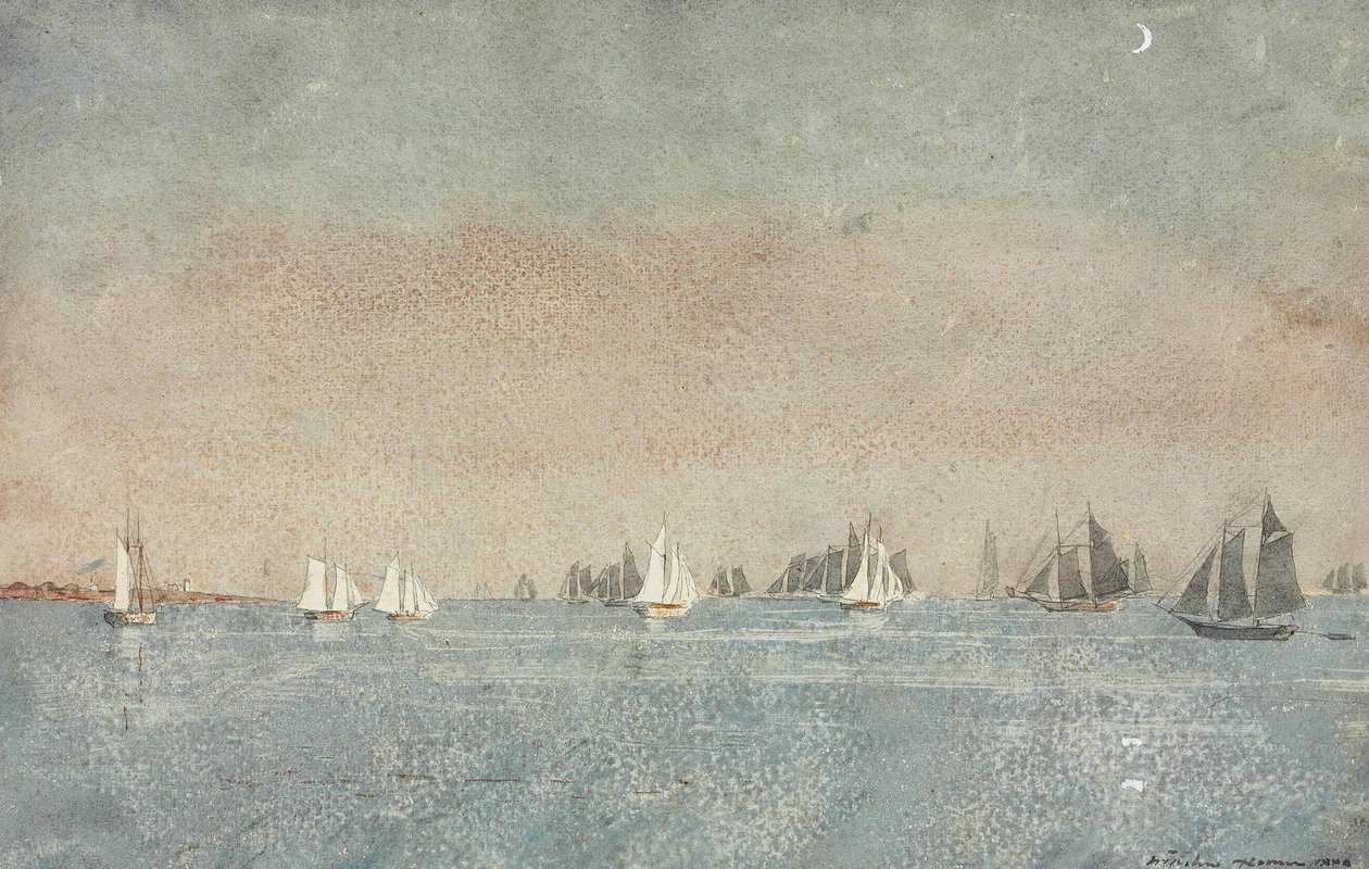 Gloucester Harbour, fiskeflåte av Winslow Homer