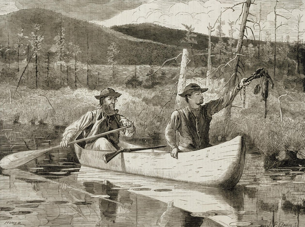 Fangst i Adirondacks av Winslow Homer