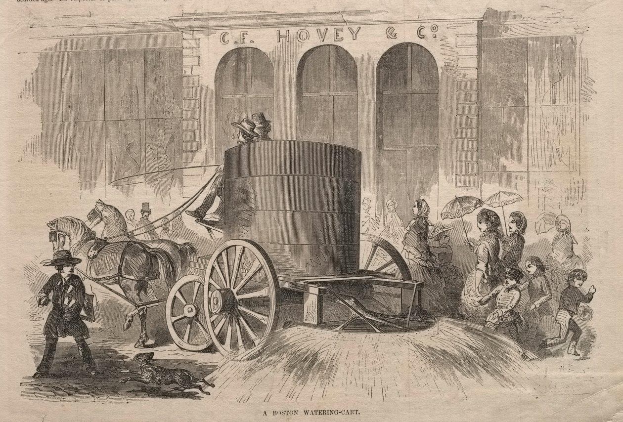 En vanningsvogn fra Boston, 1857. av Winslow Homer