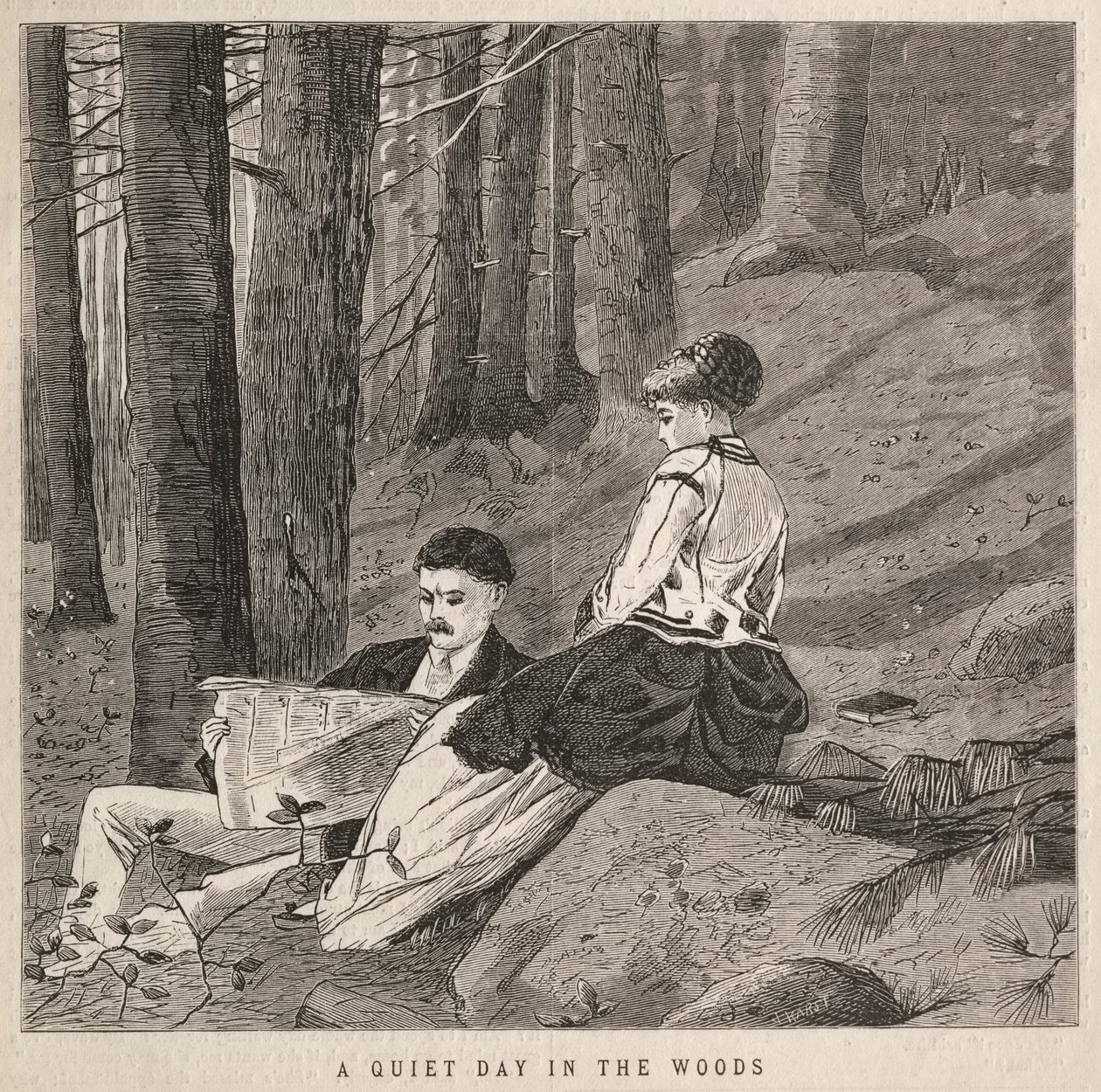 En stille dag i skogen, 1870. av Winslow Homer