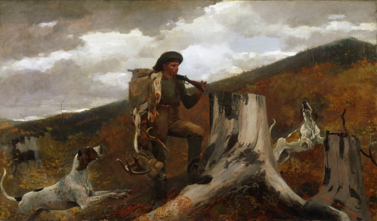 En jeger og hunder av Winslow Homer