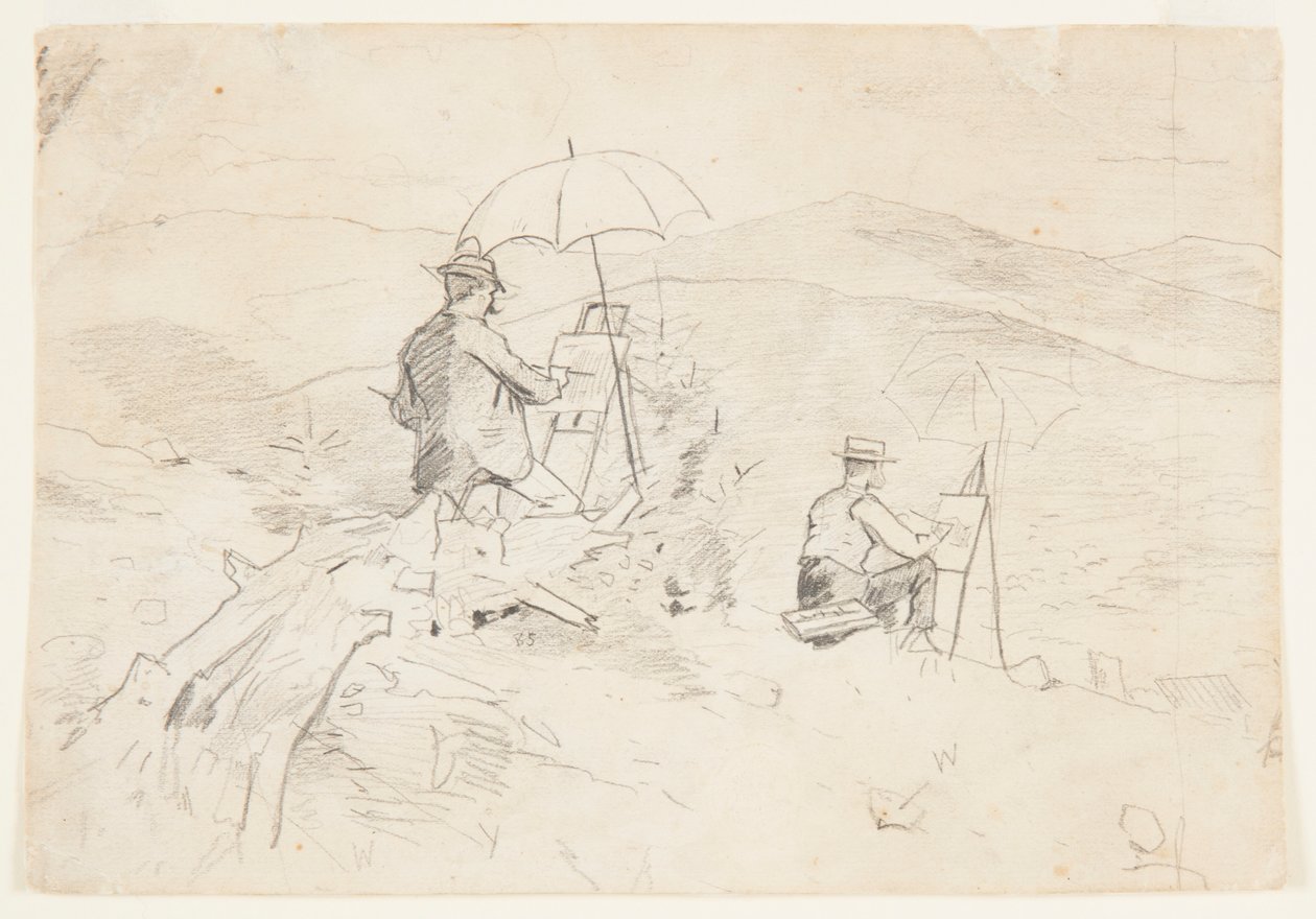 Kunstnere som skisserer i de hvite fjellene av Winslow Homer