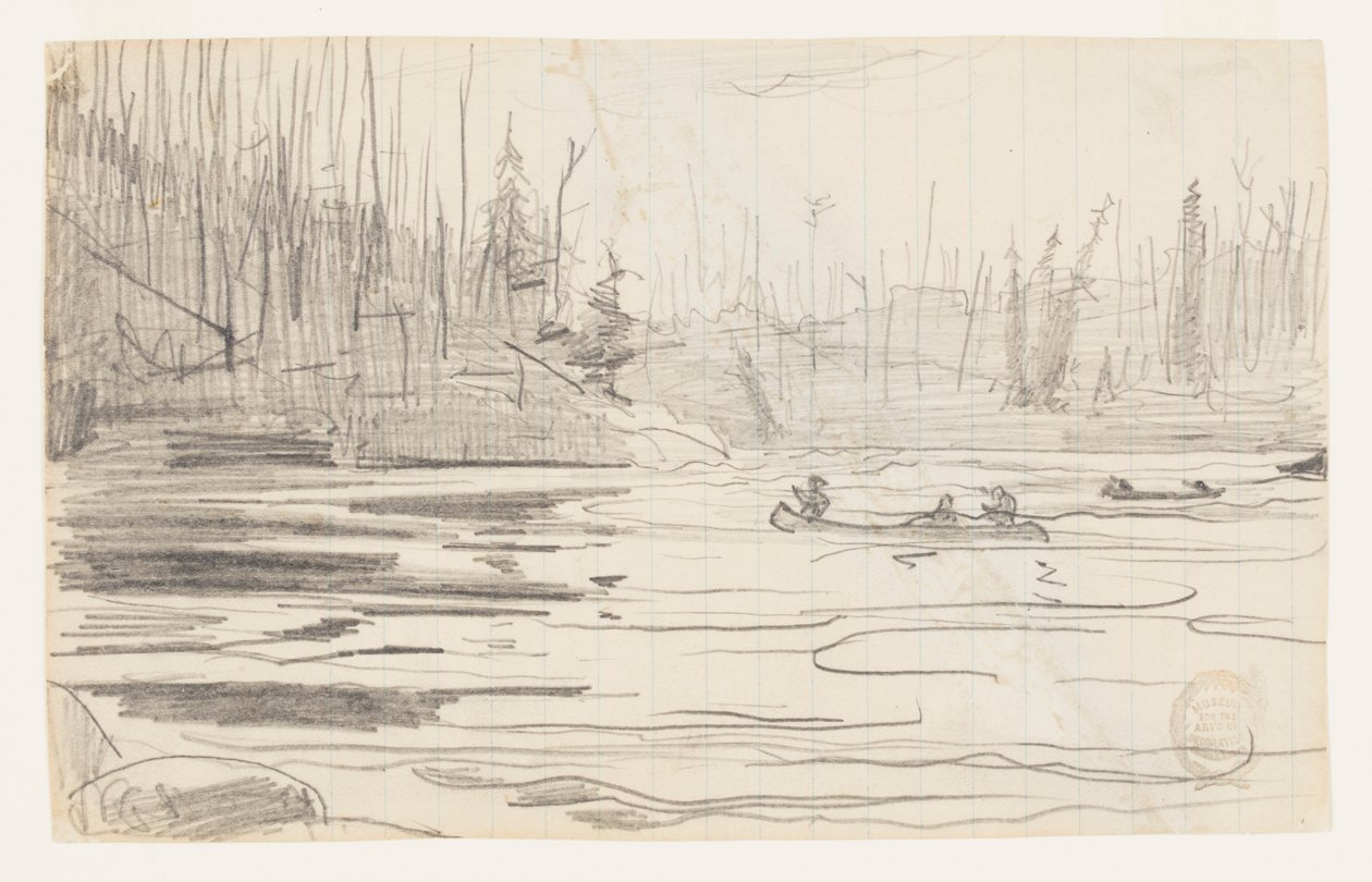 Kanoer på en innsjø av Winslow Homer
