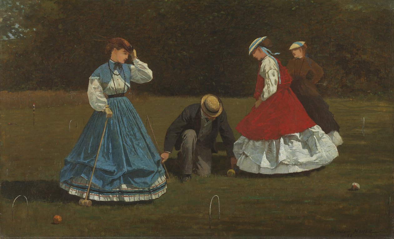 Krokketscene, 1866 av Winslow Homer