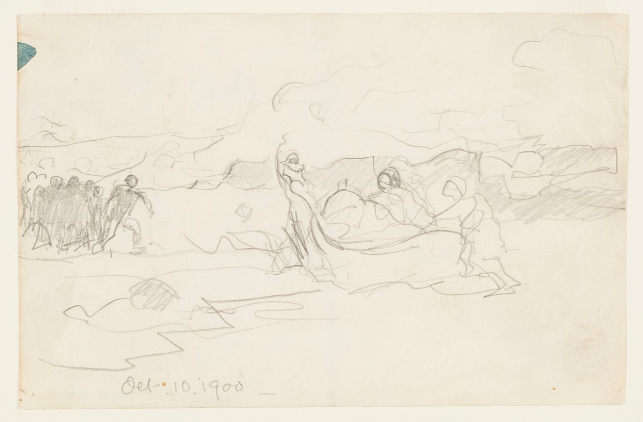 Fiskere som strander en Dory av Winslow Homer