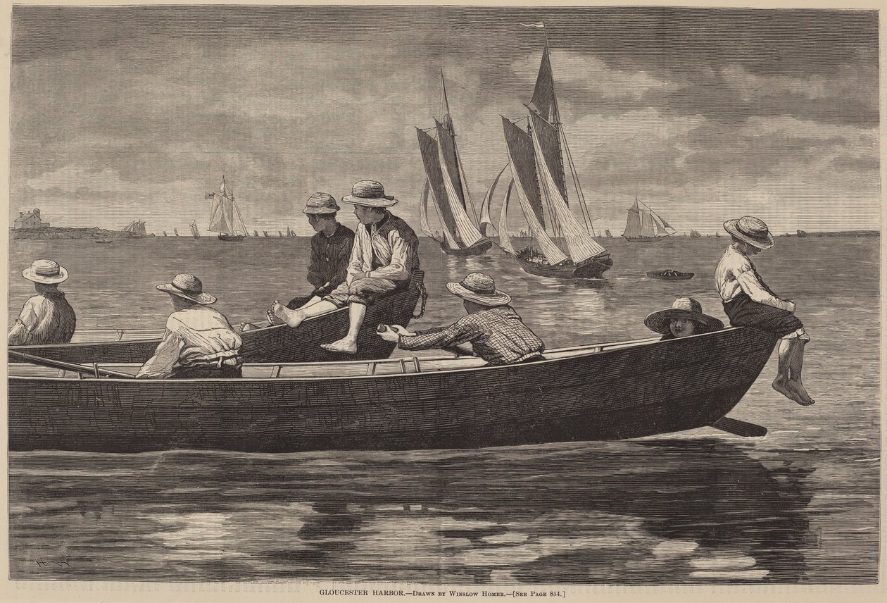 Gloucester Harbor, utgitt 1873. av Winslow Homer