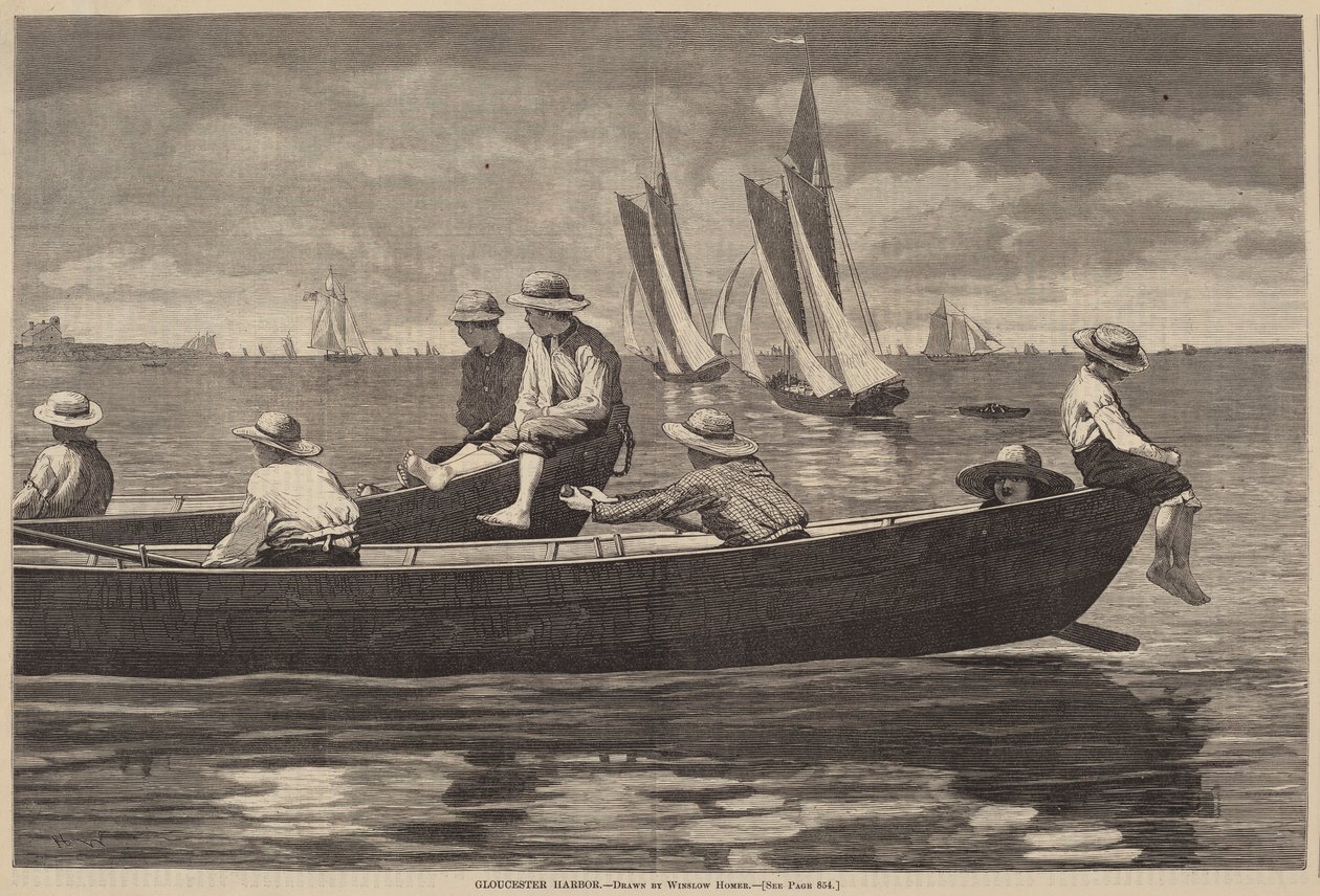 Gloucester Harbor, utgitt 1873. av Winslow Homer