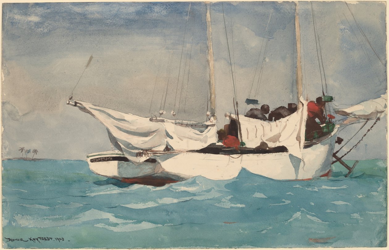 Key West, Hauling Anchor, 1903. av Winslow Homer