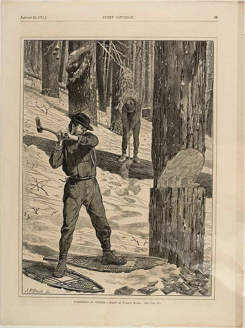 Trelast om vinteren av Winslow Homer