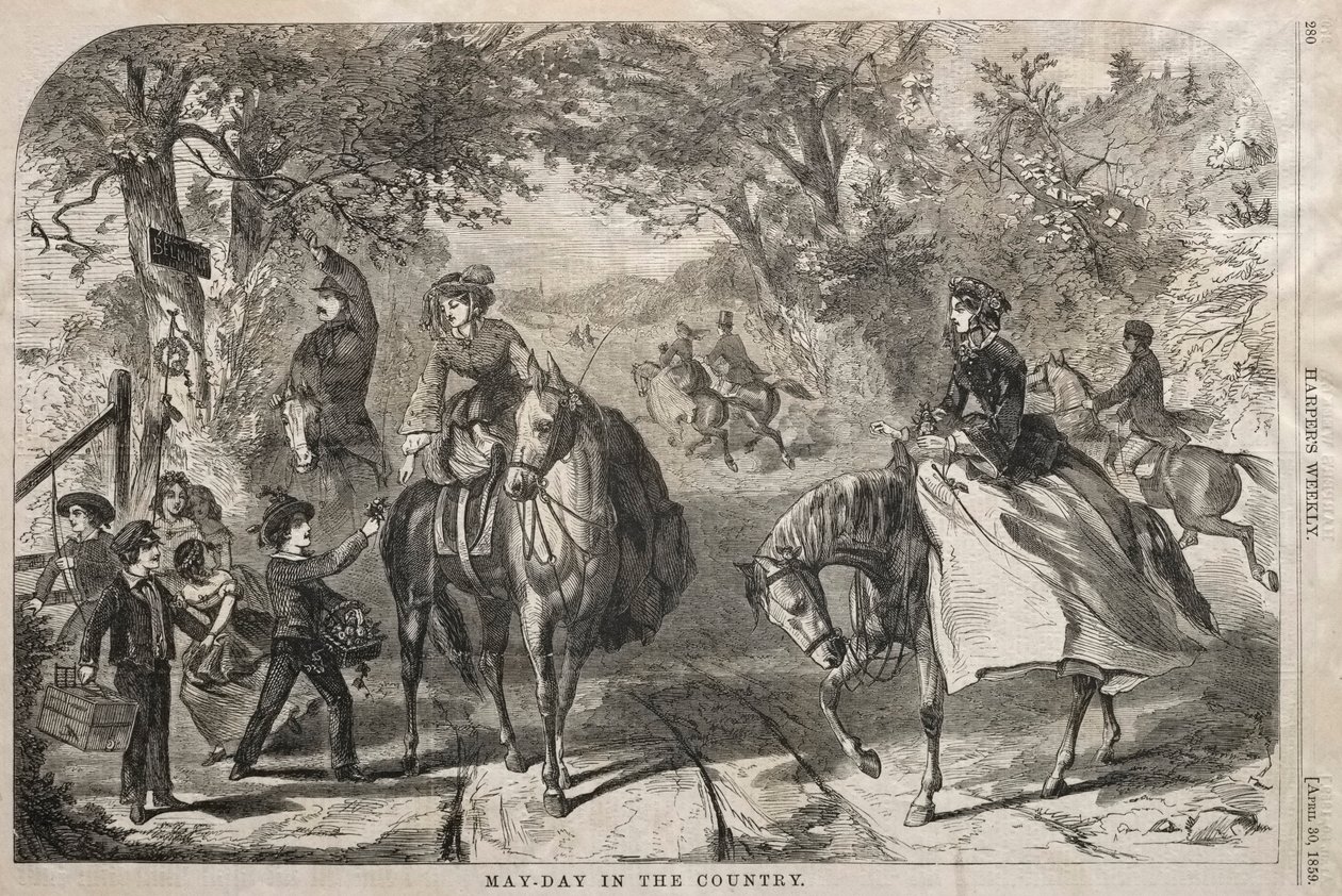 1. mai på landet, 1859. av Winslow Homer