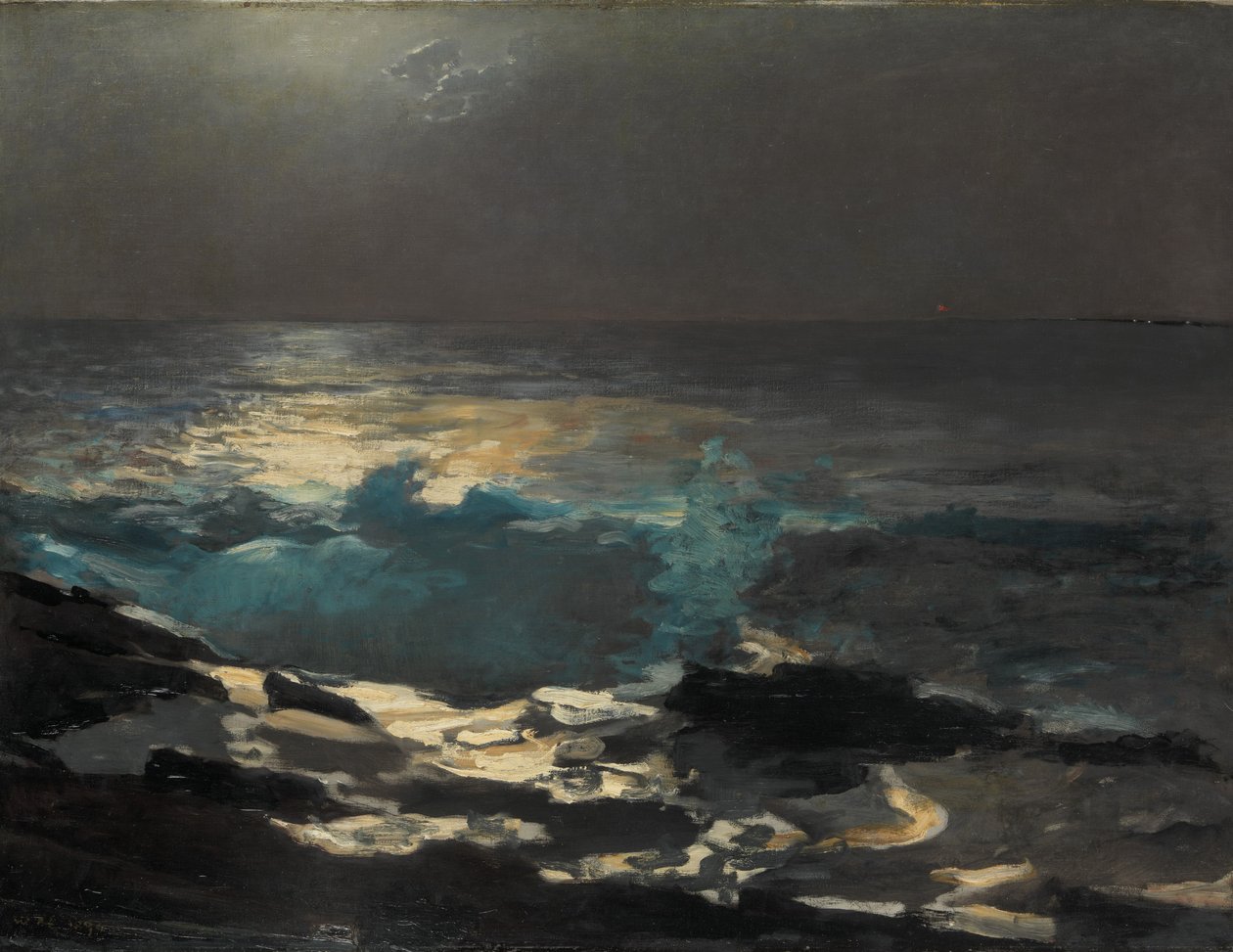 Moonlight, Wood Island Light, 1894 av Winslow Homer