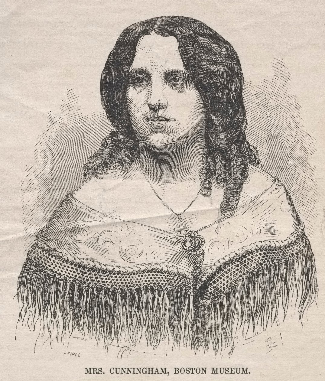 Mrs. Cunningham, Boston Museum, 1859. av Winslow Homer