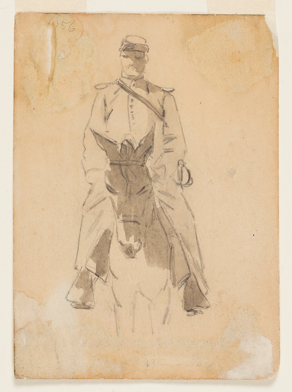 Offiser og sjef for en hest av Winslow Homer