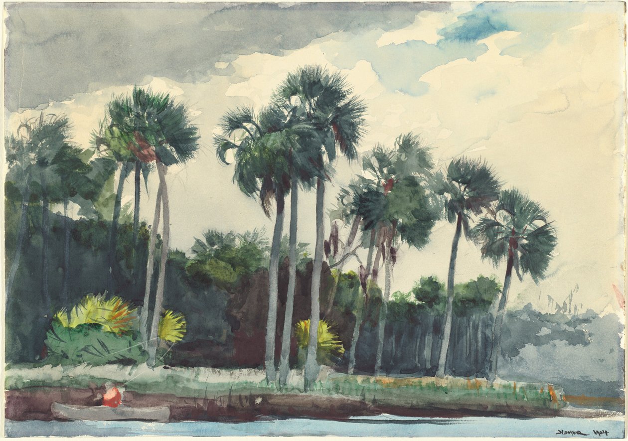 Rød skjorte, Homosassa, Florida av Winslow Homer