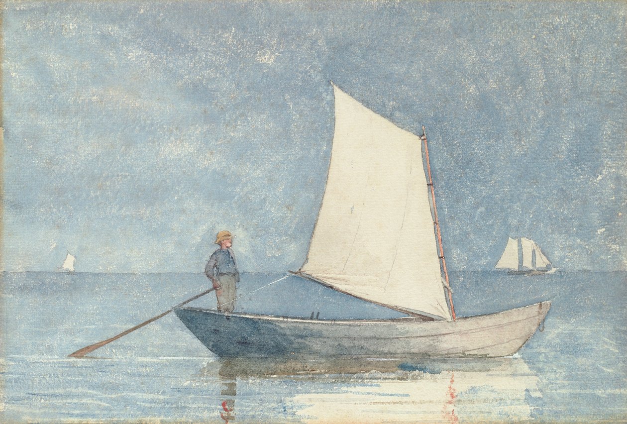 Seiler en Dory, 1880 av Winslow Homer