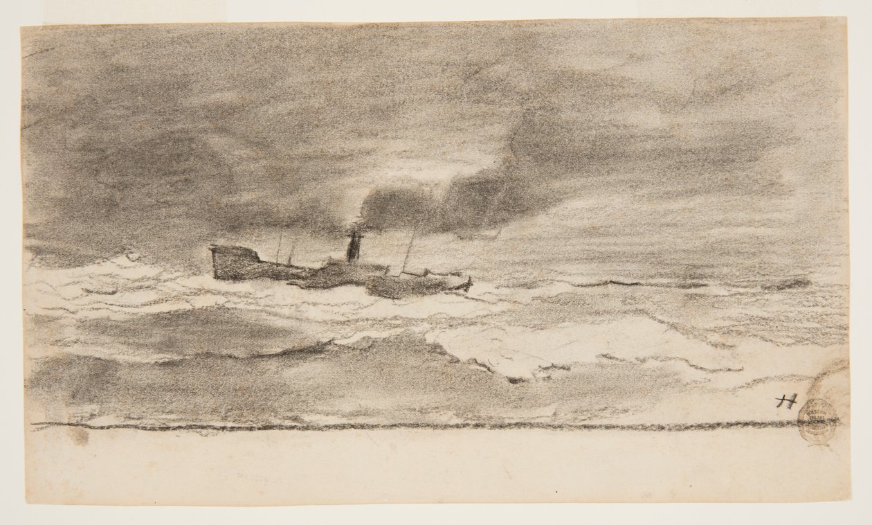 Havlandskap med fisketråler, Cullercoats, England av Winslow Homer
