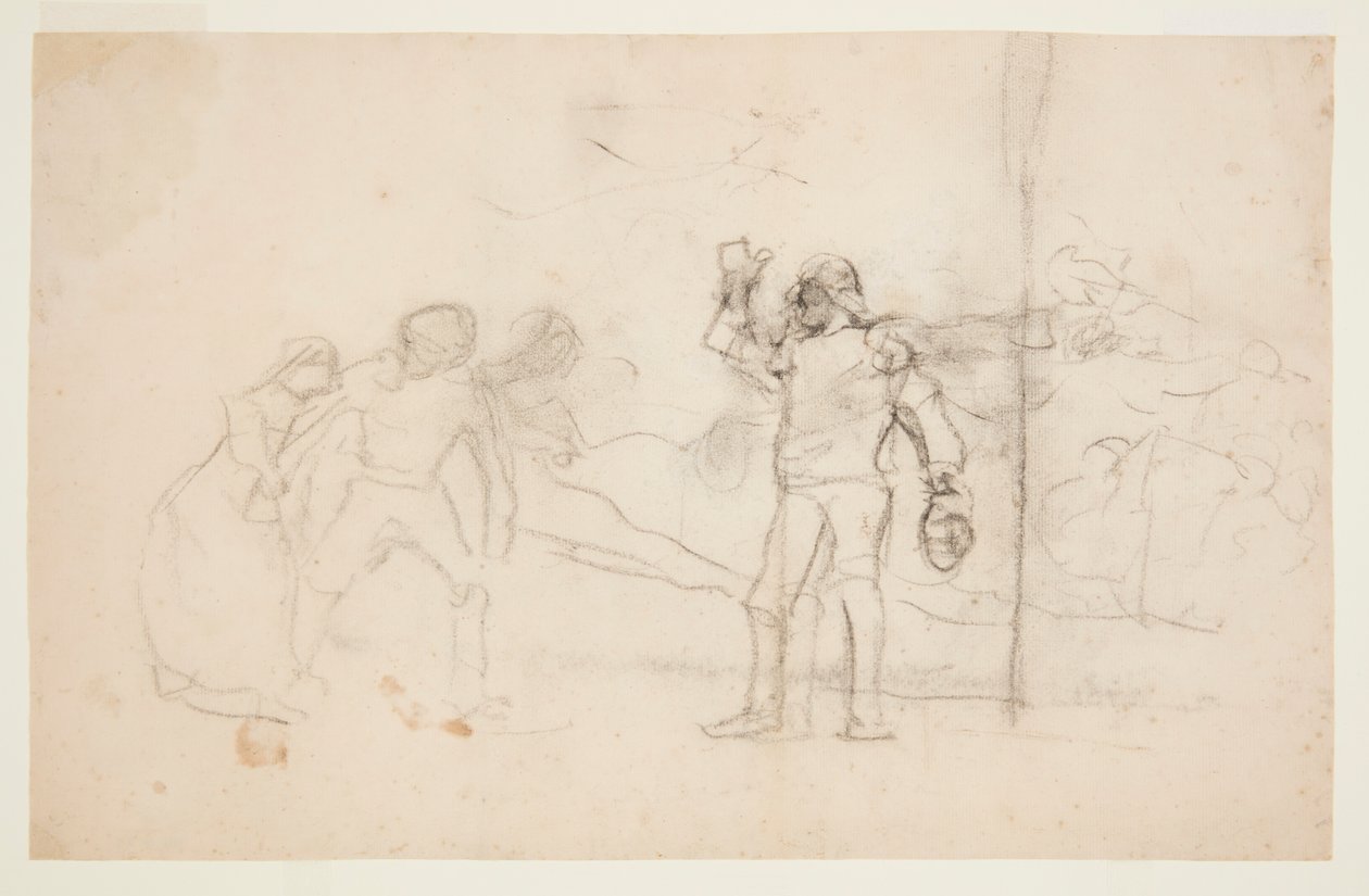Skisse for "The Wreck" av Winslow Homer