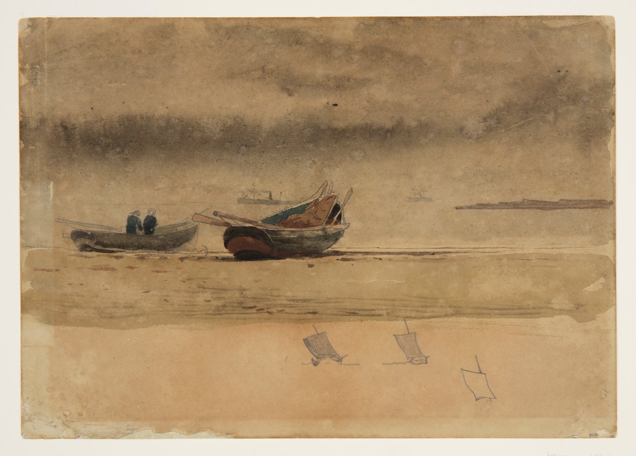 Hekken utsikt over to robåter, England av Winslow Homer