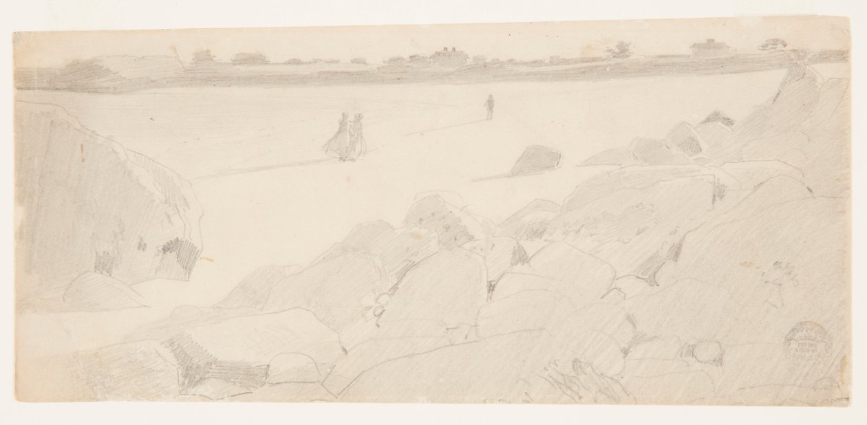 Studie for "Rocky Coast and Gulls" av Winslow Homer