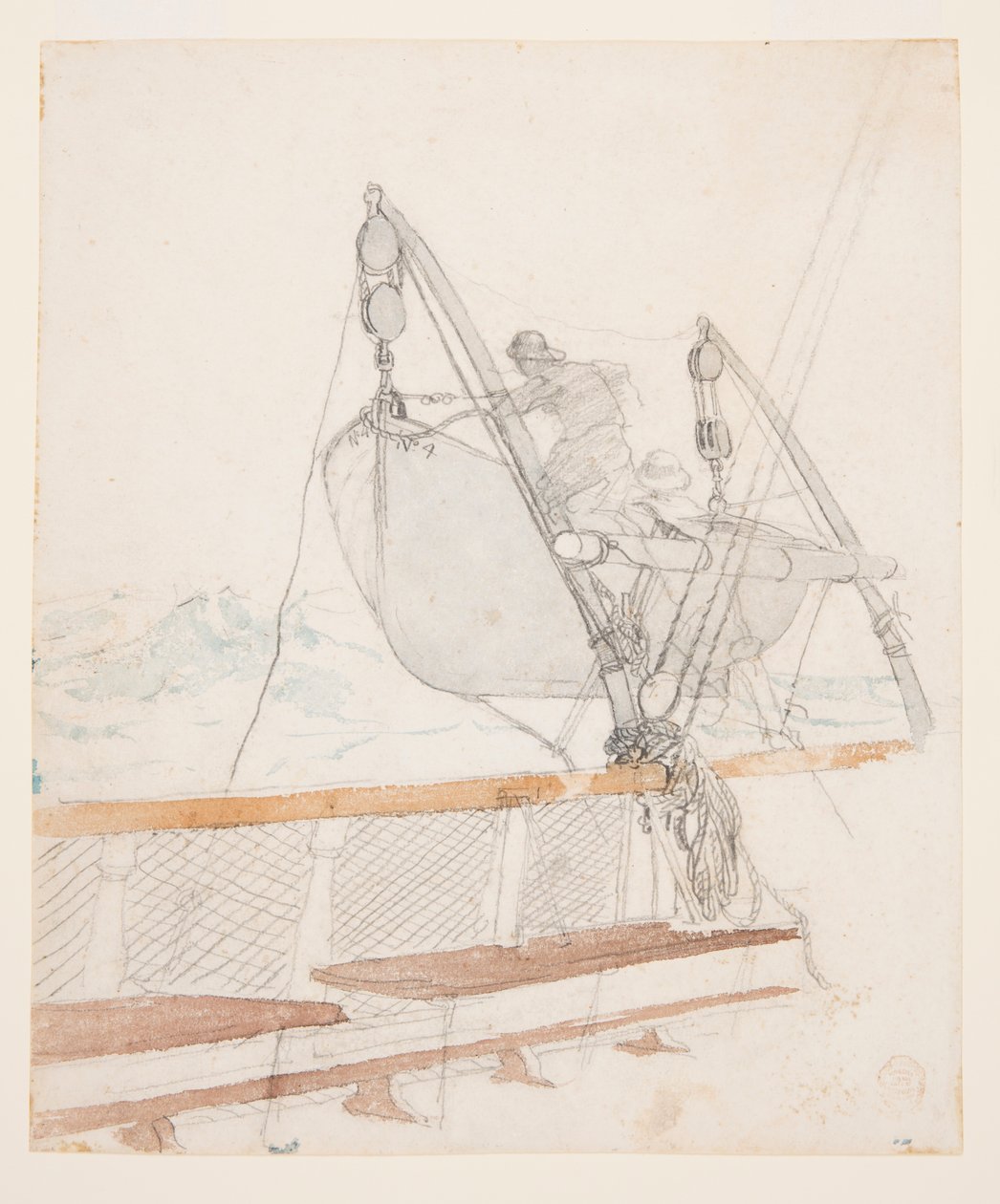 Studie for "The Signal of Distress" av Winslow Homer