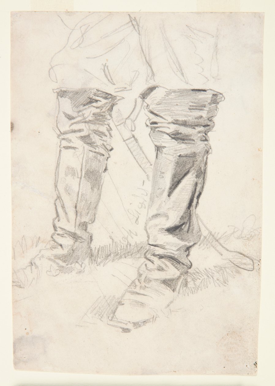 Studie av kavalerioffisersstøvler av Winslow Homer
