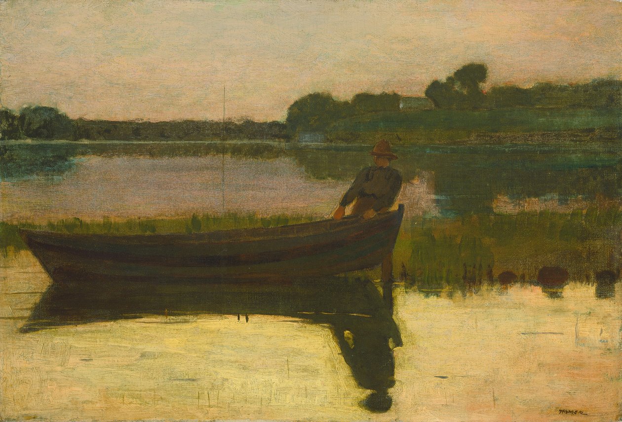 Solnedgang, ca. 1875. av Winslow Homer