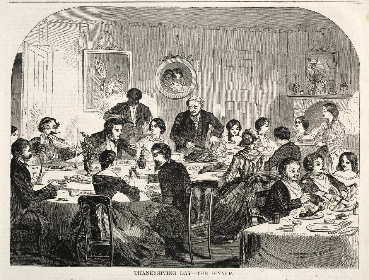 Thanksgiving Day - Middagen, 1858. av Winslow Homer