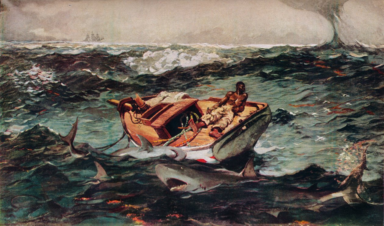 Golfstrømmen, 1899, 1943. av Winslow Homer