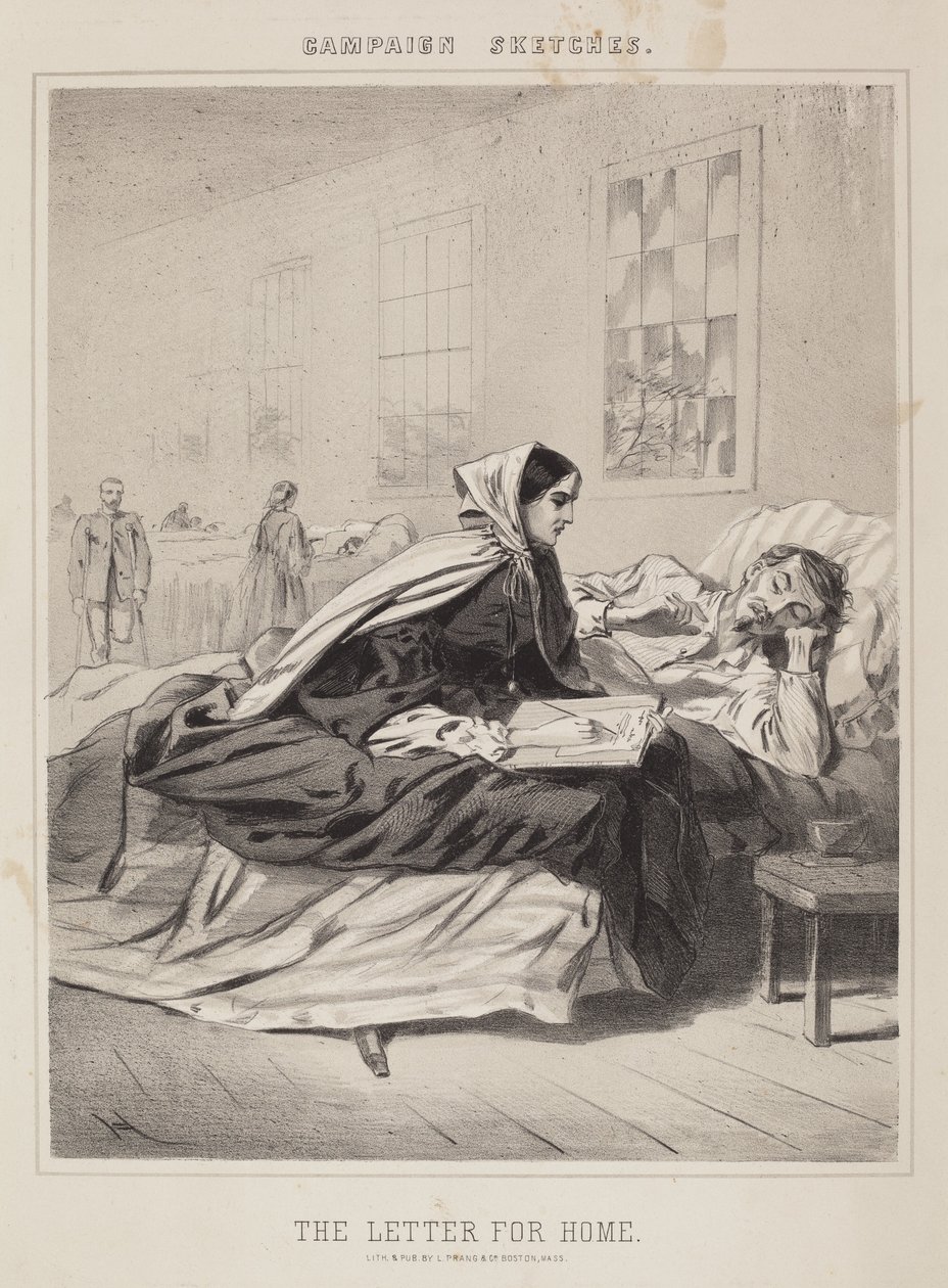 The Letter for Home Campaign Skisser. av Winslow Homer