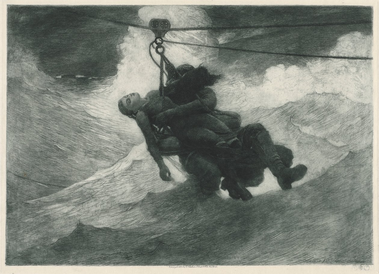 Livslinjen, 1884. av Winslow Homer