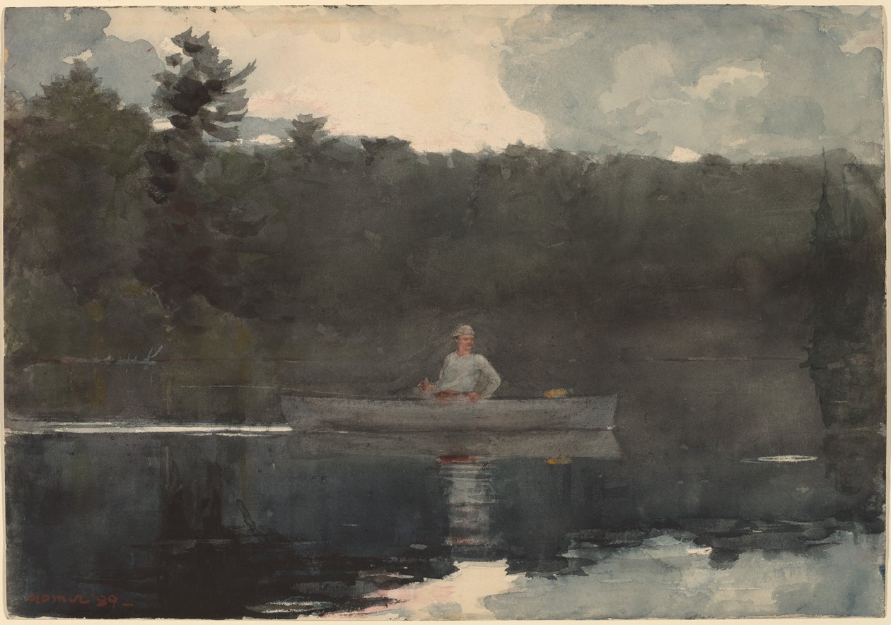 Den ensomme fiskeren, 1889. av Winslow Homer