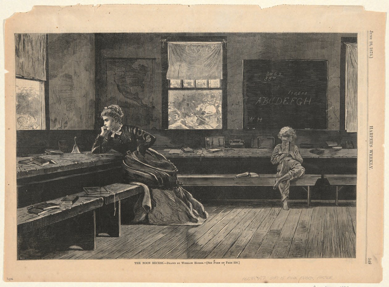 The Noon-Recess, fra Harper av Winslow Homer