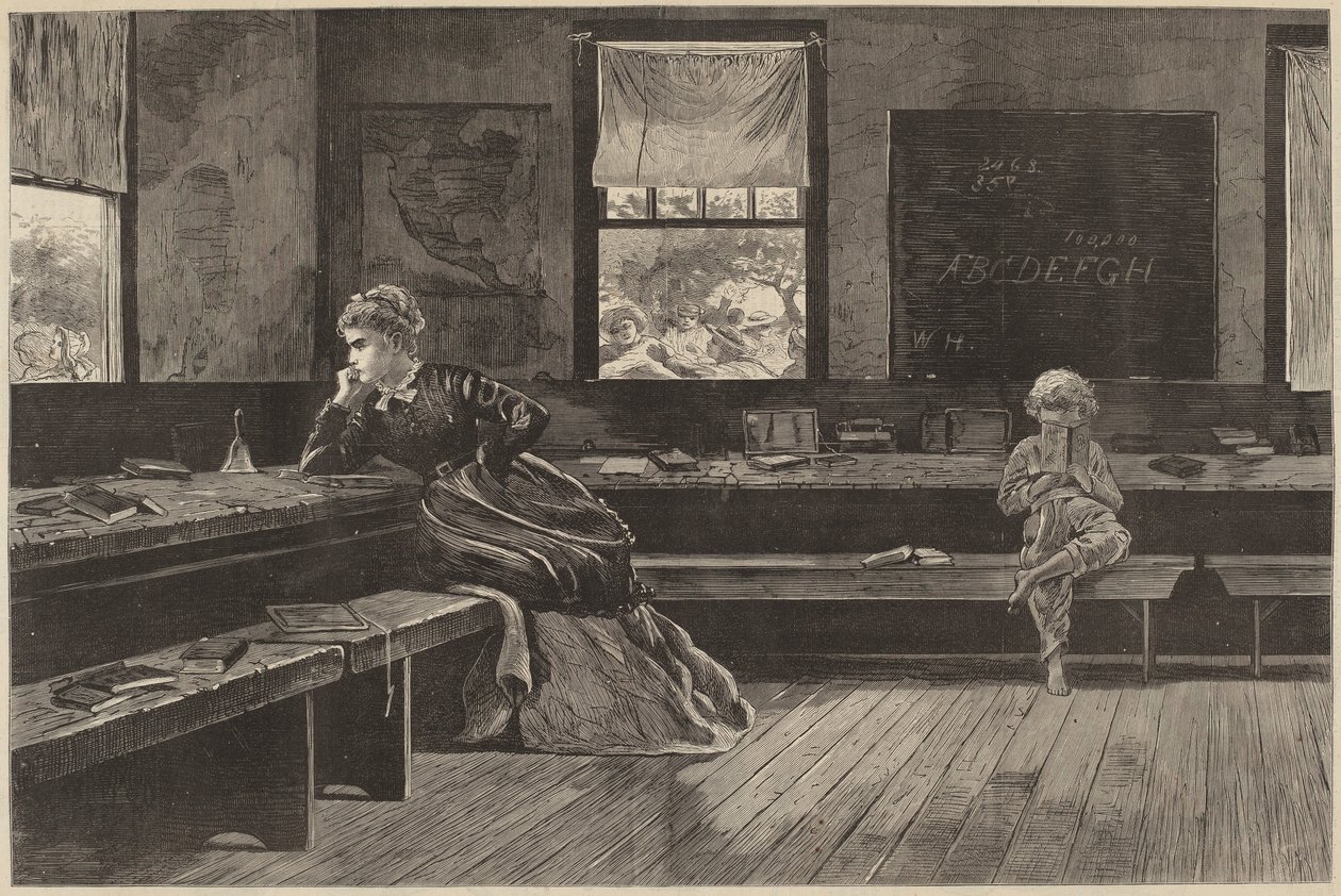 The Noon Recess, utgitt 1873. av Winslow Homer