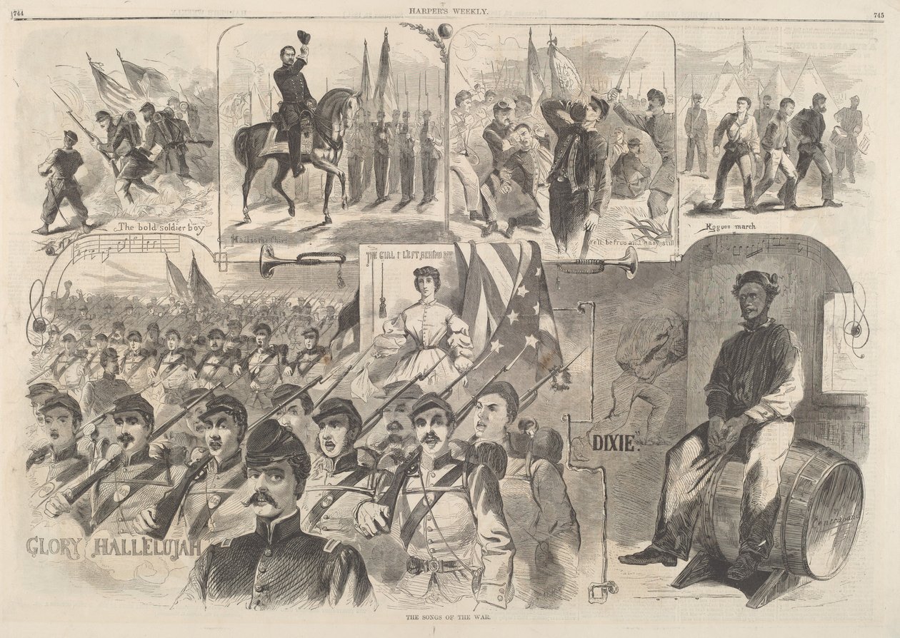 The Songs of War, utgitt 1861. av Winslow Homer