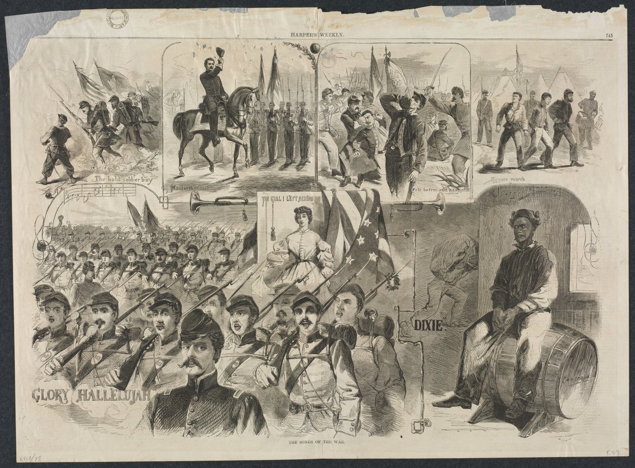 The Songs of the War, 1861. av Winslow Homer