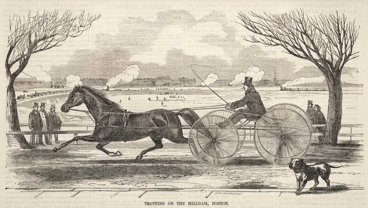 Trav på Mill Dam, Boston, 1859. av Winslow Homer