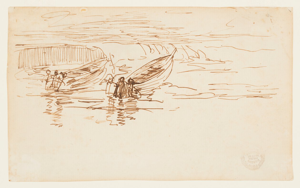 To Dories blir lansert, England av Winslow Homer