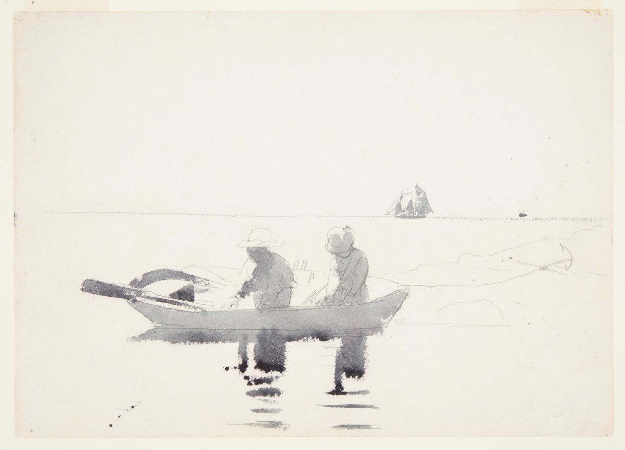 To figurer i en robåt av Winslow Homer